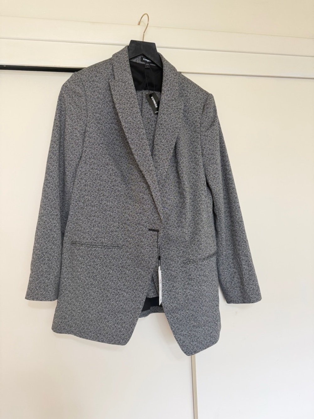 Classic Grey women’s  Blazer and pants suit set  - express